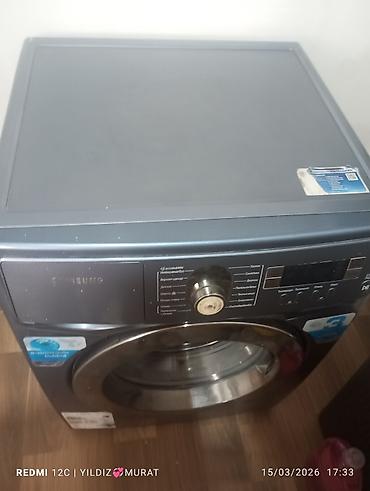 gundəlik maşınlar: Samsung paltaryuyan maşın – ön yükləməli, metalik boz rəng. - — 1