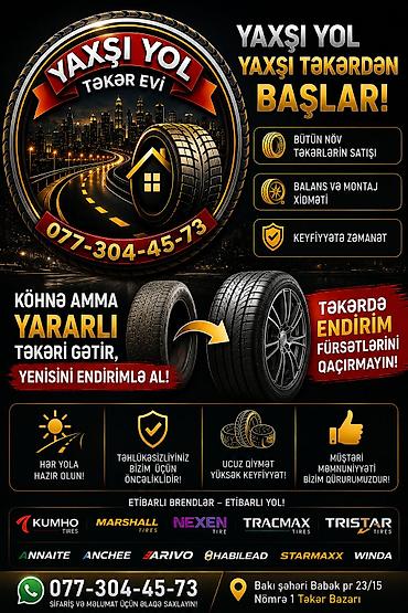 diski 15: Yaxşı Yol Təkər Evi – hər növ təkərlərin satışı, balans və montaj — 1