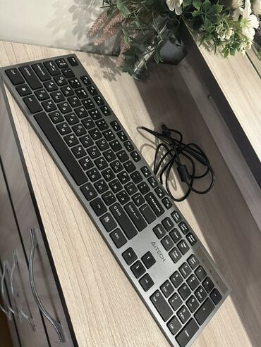 проводные наушники с микрофоном для компьютера: Клавиатура, A4Tech, Мембрандык, Зымдуу туташтыруу, Өлчөмү: 100%