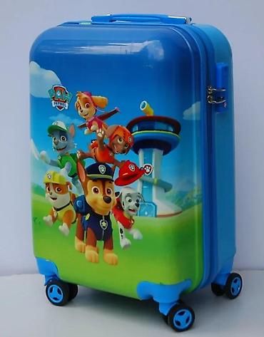 Rančevi, torbe i koferi: Plavi dečiji kofer sa motivima popularnog crtanog filma „Paw Patrol“ — 12