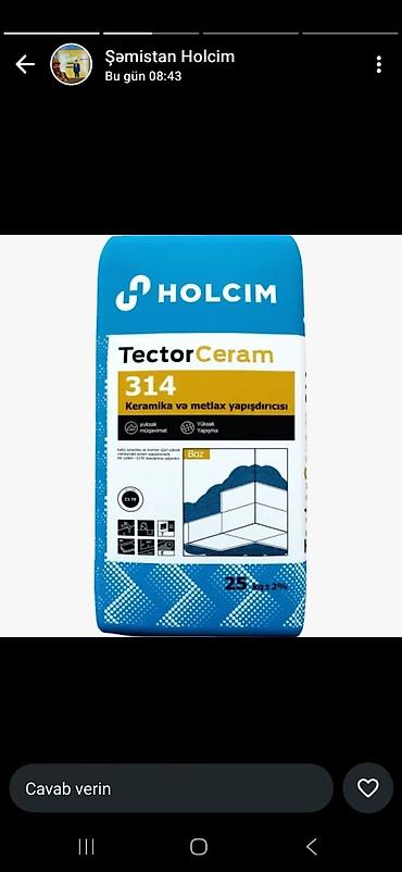 Sement: Holcim Sement, M-300, C-klass, Pulsuz çatdırılma -da lalafo.az — 12 Sement: Holcim Sement, M-300, C-klass, Pulsuz çatdırılma — 12