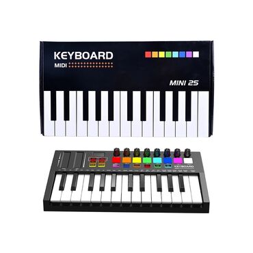 Синтезаторы: KONIX музыкальный инструмент светодиодный экран 25 клавиш MIDI
