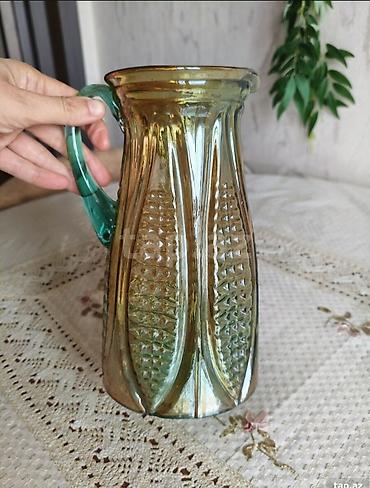samovar cay: Rəng - Qızılı, Şüşə, 1 l — 1