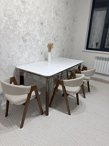 study table: Кухонный стол и стул, Новый, Самовывоз, цвет - Бежевый — 1