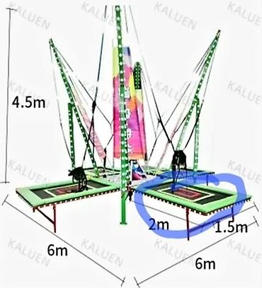 rezin batut: Atraksion: 4 yerlik bungee-trampolin kompleksi Təsvir: - Eyni anda 4 — 2
