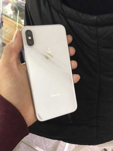 режим 10 с: IPhone X, Колдонулган, 256 ГБ, Ак, 78 %