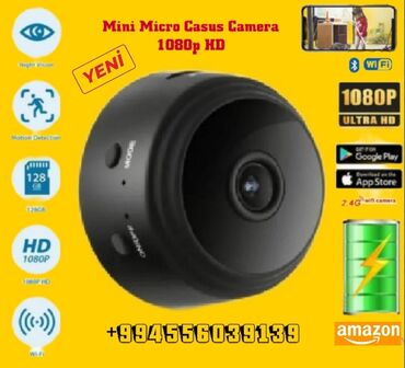 Videomüşahidə: A9 PRO Mini Camera 2mp 1080p mini casus kamera gecə versiyası mikro