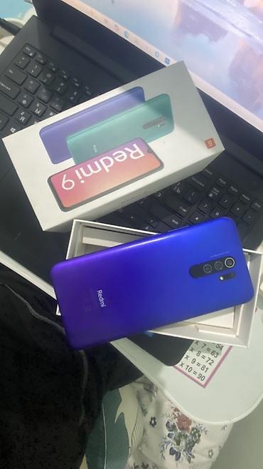 Техника жана электроника: Redmi, Redmi 9, Колдонулган, 64 ГБ, түсү - Кызгылт көк, 2 SIM — 1