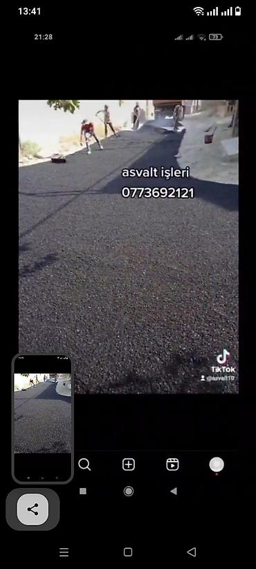 Döşəmə işləri: Xidmət: Asfalt işləri Təsvir: - Hər növ asfaltlanma işləri: həyət və — 8
