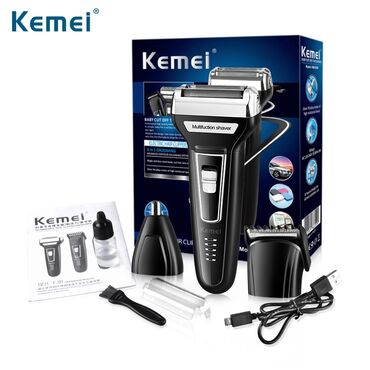 Выпрямители и утюжки: Kemei 3‑ü‑1‑də elektrikli trimmer və ülgüc seti (Model: KM‑6558)