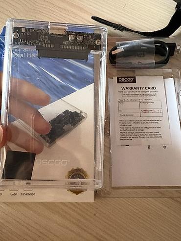 micro card: OSCOO 2.5" SATA HDD/SSD üçün xarici korpus hdd/ssd box - Şəffaf — 1