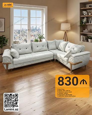 divan ortusu: Künc divan – La Mini - Ölçülər: 300 × 200 sm - Mexanizm: açılan — 1
