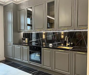 Sifarişlə mətbəx mebeli: Sifarişlə mətbəx dəsti, Özü çəkən petlələr, Mat laminat, Kredit yoxdur, Pulsuz çatdırılma, Rayonlara çatdırılma — 6