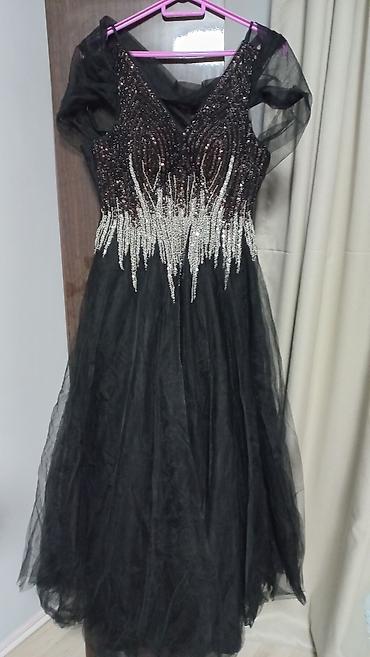 Личные вещи: Qara rəngli ziyafət/libas - Model: A-kəsimli, tül ətəkli uzun ziyafət — 2