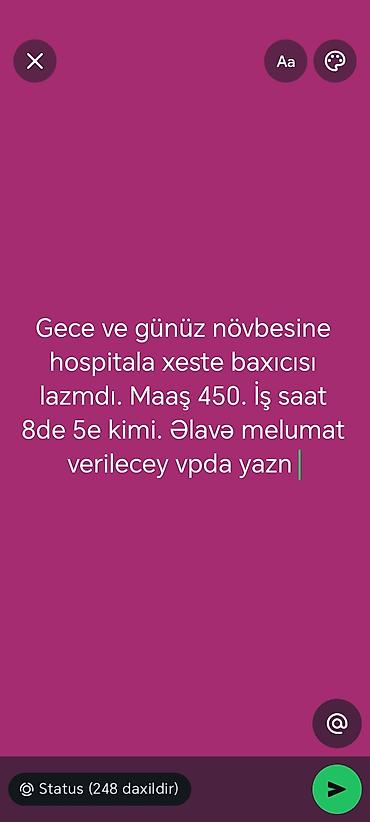 Xəstə baxıcıları, sanitarlar: Vpdan yazn — 1