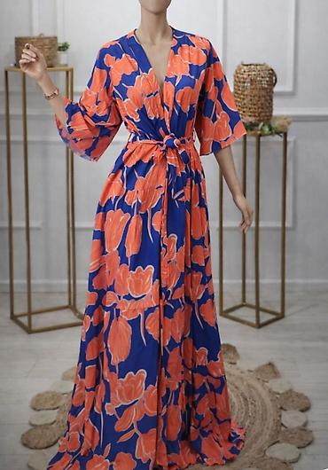 sandake: Dugačka haljina s floralnim printom - Model: maxi haljina sa — 1