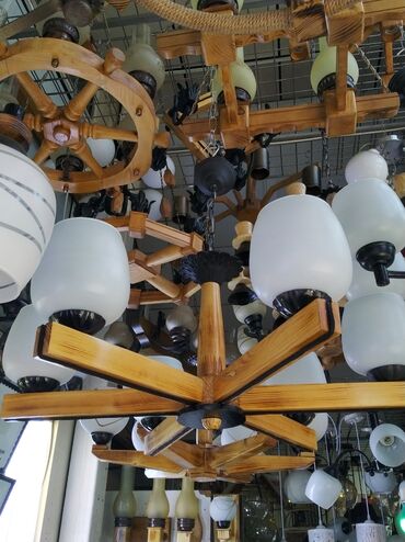 taxta cilciraqlar: Çılçıraq, 10 və daha çox lampa, Taxta