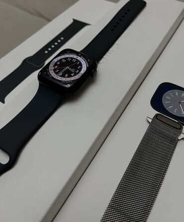 mi watch: Продаю Apple Watch Series 8 45mm Коробка, зарядка, ремешки, защитное