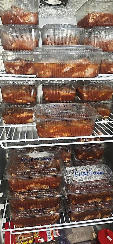 А/ч жаныбарлары үчүн тоюттар: Мясо маринованое для шашлыка от 500 сомов и выше за 1 кг — 10