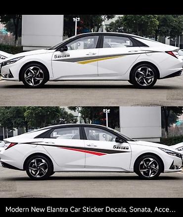 Комплект боковых декоративных наклеек для автомобиля Hyundai Elantra / at lalafo.kg Комплект боковых декоративных наклеек для автомобиля Hyundai Elantra /