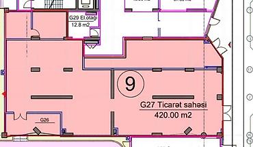 Daşınmaz əmlak: İcarəyə verilir obyekt 420 m², Şah İsmayıl Xətai m. 20 000 AZN/ay 420 — 7