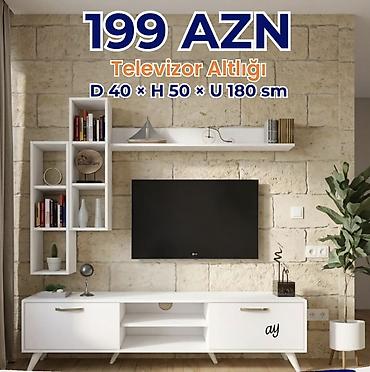 tv stent: Televizor altlığı – 199 AZN Ölçülər (modellərə görə): - Dərinlik: 40 — 2