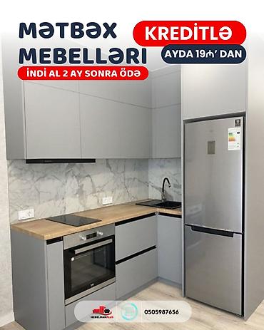 şaxda baba: Sifarişlə mətbəx dəsti, Özü çəkən petlələr, Mat laminat, Kredit var, Pulsuz çatdırılma — 8