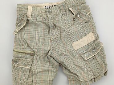 spodnie dla chłopca 104: Spodnie dziecięce 3-4 lat, stan - Dobry, wzór - Kratka, kolor - Beżowy