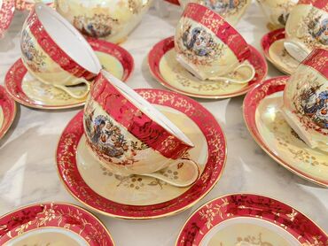 Çay dəstləri və servizlər: Çay dəsti, rəng - Qızılı, Farfor, 6 nəfərlik — 2