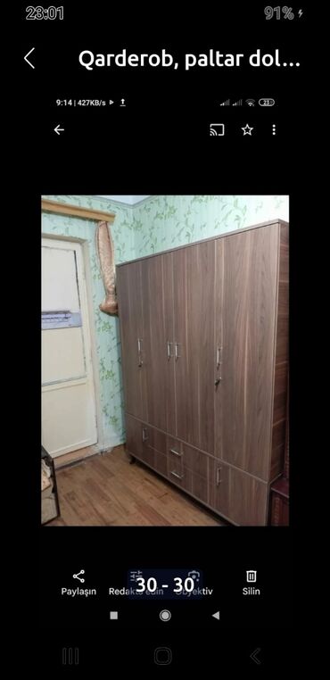 Dolablar: Yeni, Açılan, 4 qapılı Düz dolab, Qarderob, paltar dolabı, Azərbaycan — 21