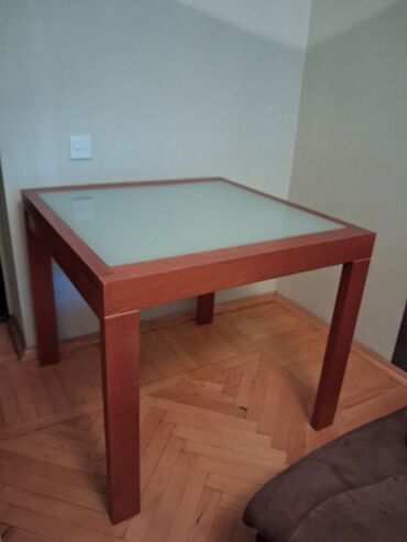 açılıb yığılan masa: Qonaq masası, Transformer, Şüşə, Kvadrat masa