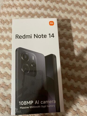 tecno spark 6: Redmi, Redmi Note 14, Жаңы, 256 ГБ, түсү - Кара, 2 SIM
