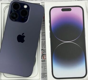 чехол google pixel 6: IPhone 14 Pro, Колдонулган, 128 ГБ, Deep Purple, Куту, 80 %