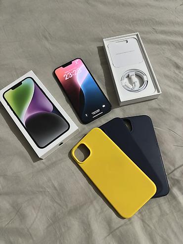 4 x: IPhone 14 Plus, Б/у, 256 ГБ, Midnight, Защитное стекло, Чехол, Кабель, 76 % — 1