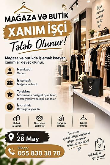 səyyar satış: Satış məsləhətçisi tələb olunur, Yalnız qadınlar üçün, 18-29 yaş, 1 ildən az təcrübə, Aylıq ödəniş — 1