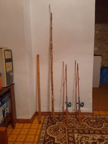 рыбалка удочка: Продаю удочки советского производства Спиннинг бамбуковый длина 170