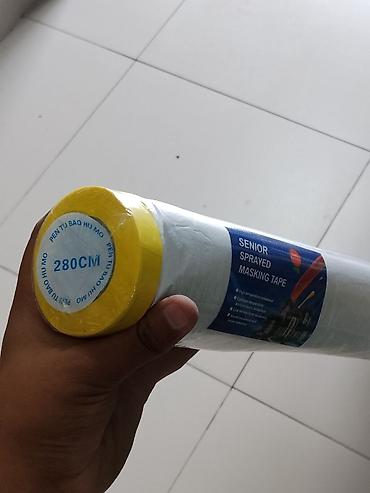 Маскирующая лента с укрывной плёнкой для окраски SENIOR Sprayed