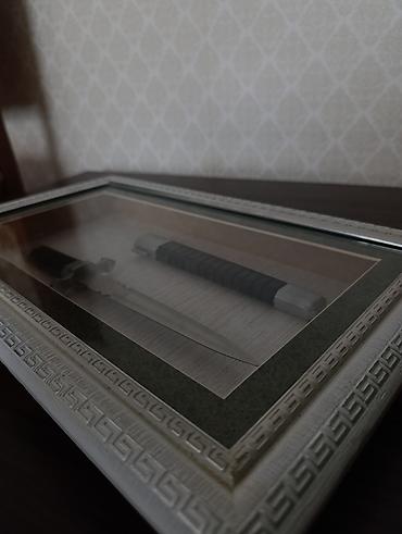 Digər ev dekoru: Divar bəzəyi – çərçivədə dekorativ bıçaq və qın komplekti - Şüşəli — 2