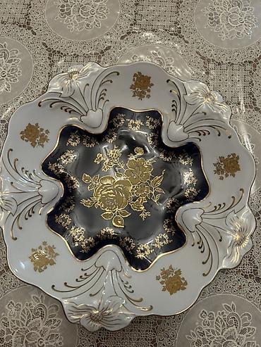 qab: Məhsul: Meyvə qabı - Material: Çexiya istehsalı, əl işindən — 2