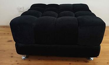 пуфик мягкий: Qara rəngli yumşaq oturacaq/ottoman - Dizayn: Kvadrat forma, üst — 2