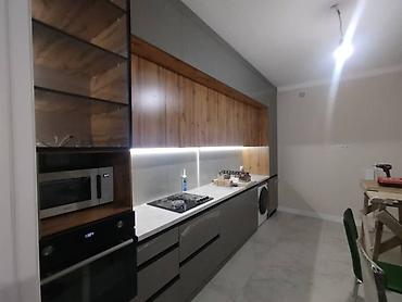 silver kitchen: Кухонный гарнитур в современном стиле - Прямая линейка шкафов от — 2