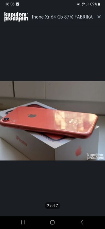 iphone 13 pro oglasi: Apple iPhone iPhone Xr, 64 GB, Coral, Face ID