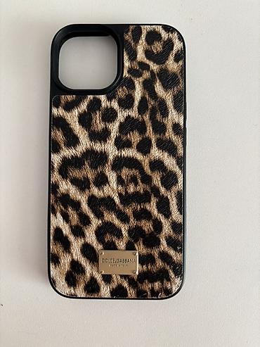 pişik şəkilləri çəkmək: Leopar naxışlı smartfon örtüyü - Brend: Dolce & Gabbana (ön — 1