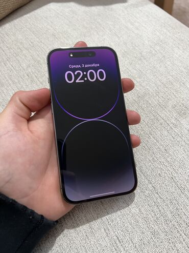 Apple iPhone: IPhone 14 Pro, Б/у, 256 ГБ, Deep Purple, Зарядное устройство, Чехол, Кабель, 79 % — 5