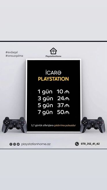 Avadanlığın icarəsi: "PlayStation 3/ icarəsi ən azı 3 gün Suallarınızı WhatsApp-a yazın