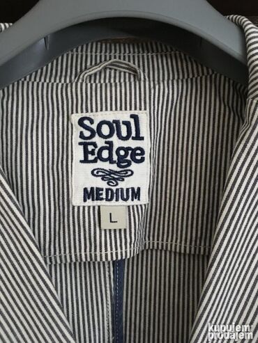 Odela: Soul Edge prugasta strukirana lagana jakna veličine L, bez postave — 3