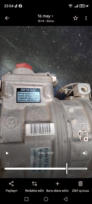 stomatoloji kompressor: Avtomobil kondisioner kompressoru - Tip: R‑134a A/C System üçün — 2