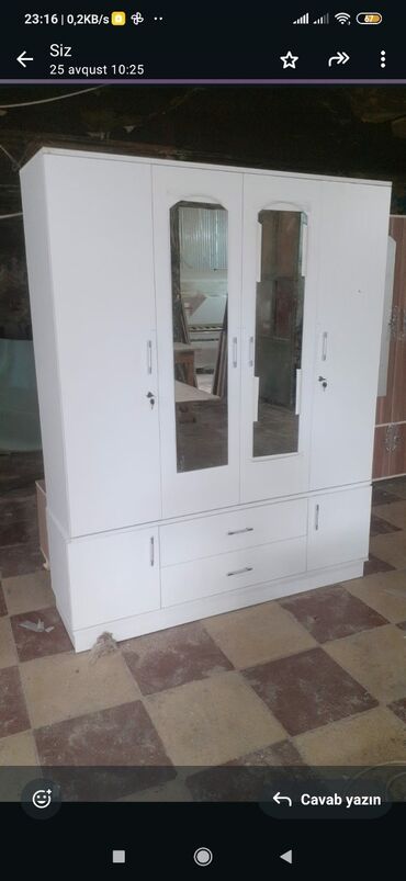 ipatekada olan evler: Yeni, Açılan, 4 qapılı Düz dolab, Qarderob, paltar dolabı, Azərbaycan