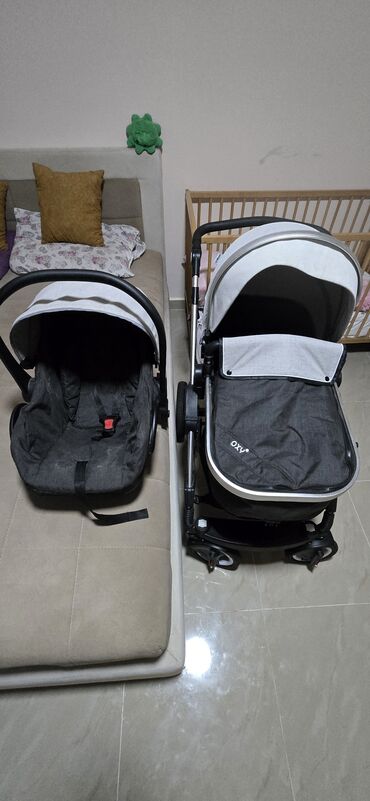 Kolica za bebe: Kolica za bebu JUNGLE OXY 3u1 sa auto-sedištem - Set uključuje: ram — 1