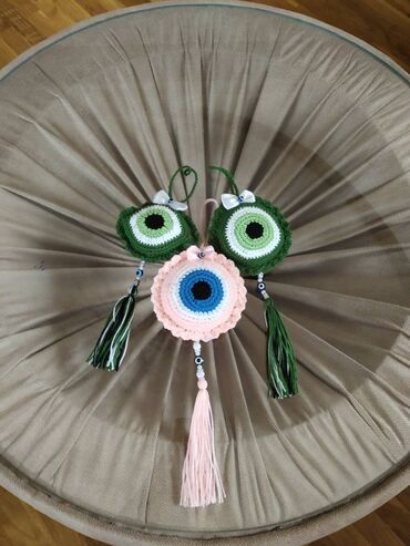 Göz muncuğu: Əl işi, nazar boncugu sifarişlə hazırlanır 5-12 sm ölçüdə . Həm evdə — 7